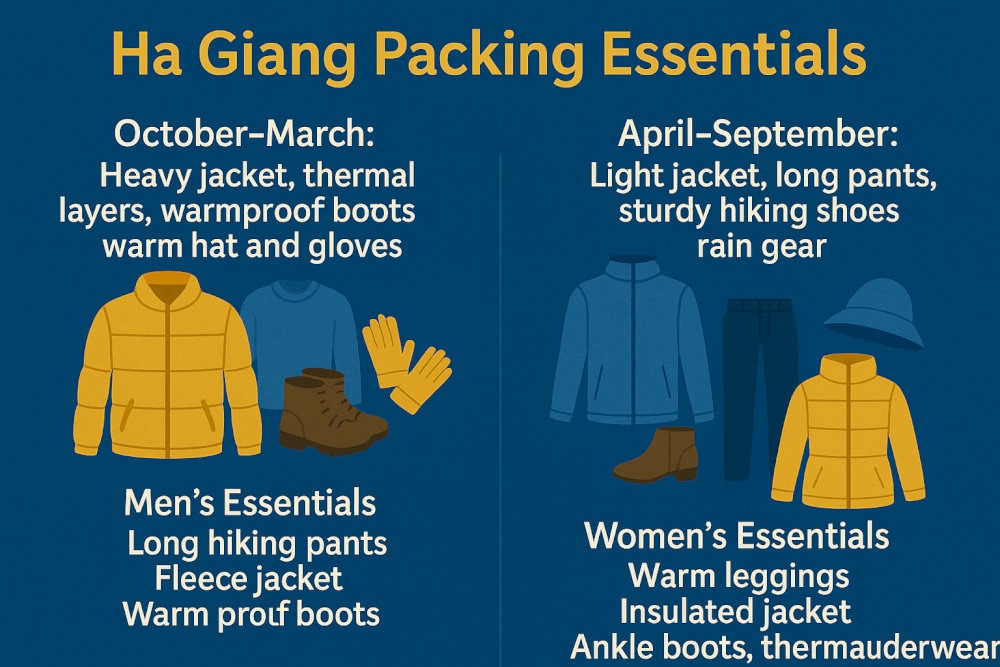 Ha Giang packing essentials for foreing tourist